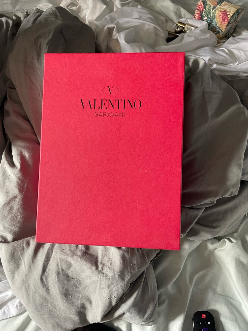 Authentic Valentino red shoe storage box